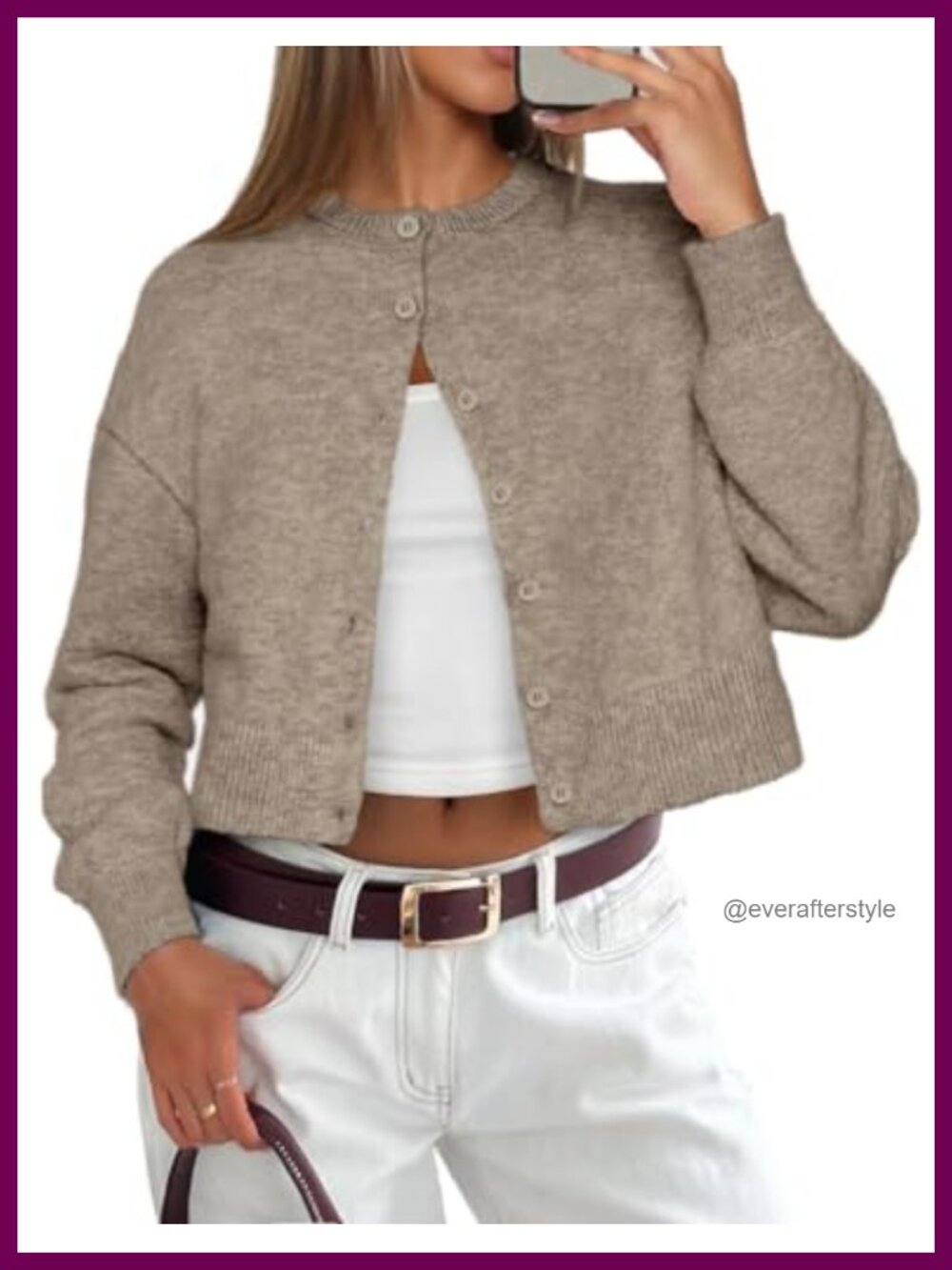 Cropped Cardigan Sweater Women Lightweight Knit Open Front Long Sleeve Y2K Fall